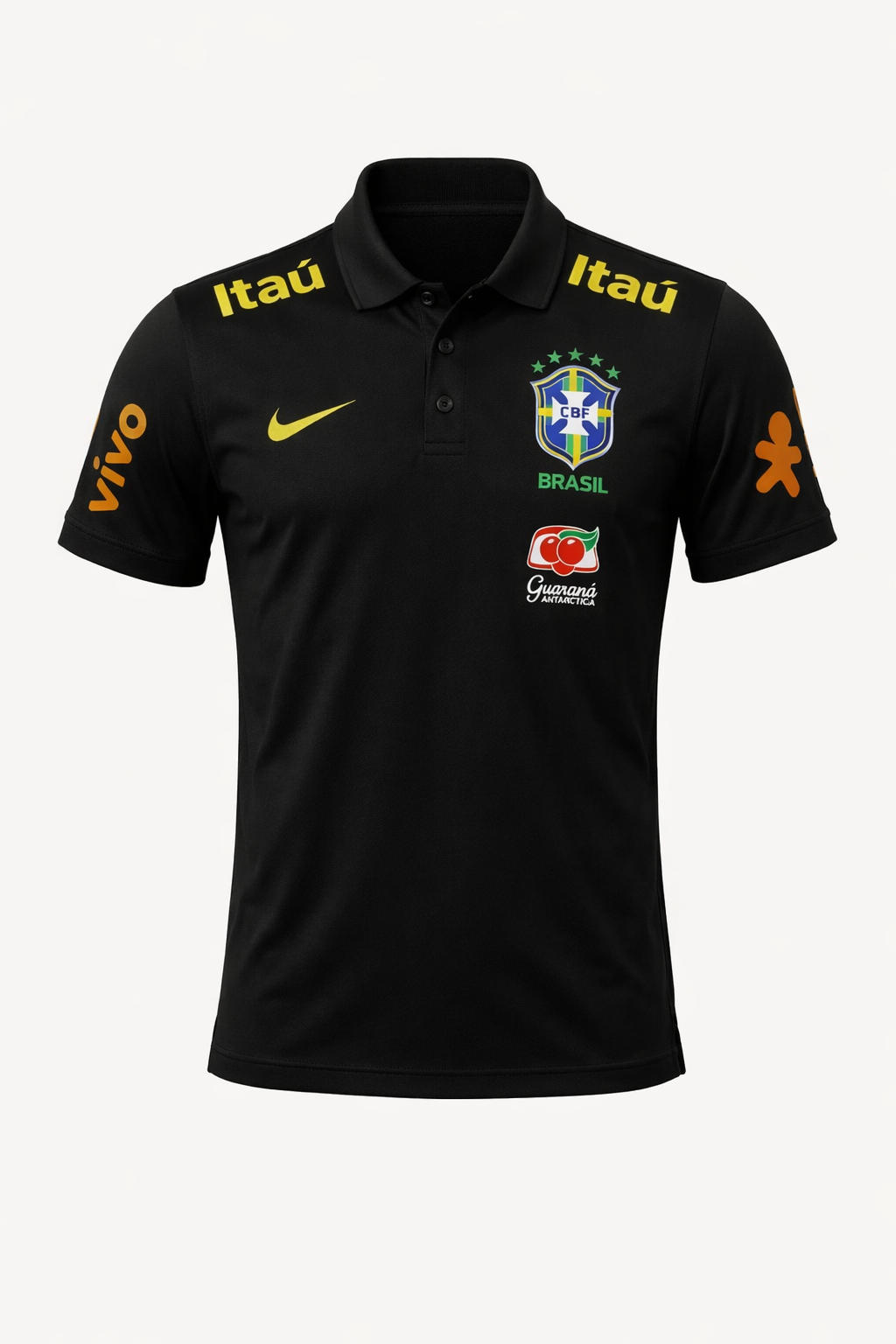 Camiseta Brasil Polo Preto