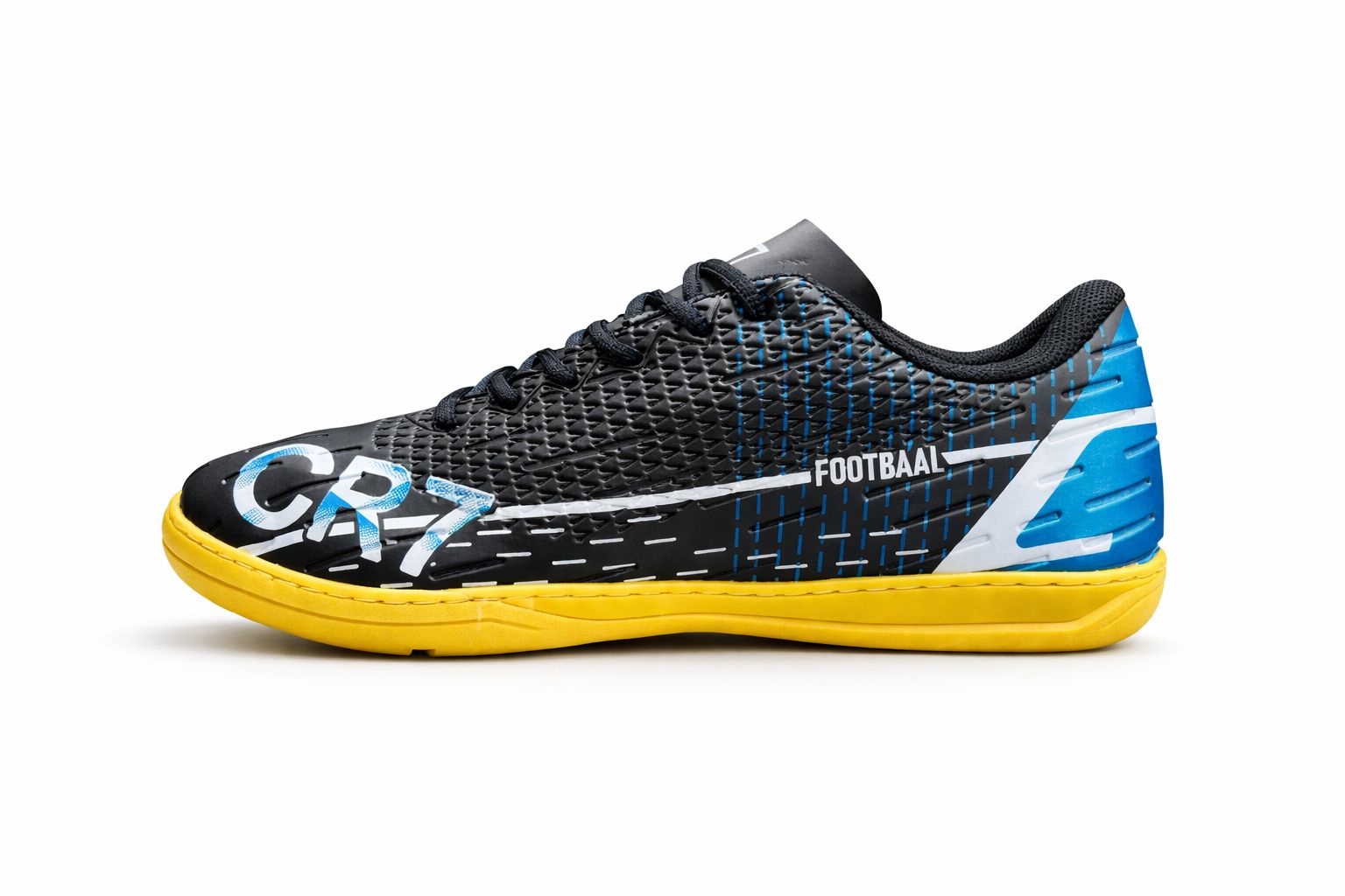 Chuteira Mercurial CR7 Futsal Preta e Azul 