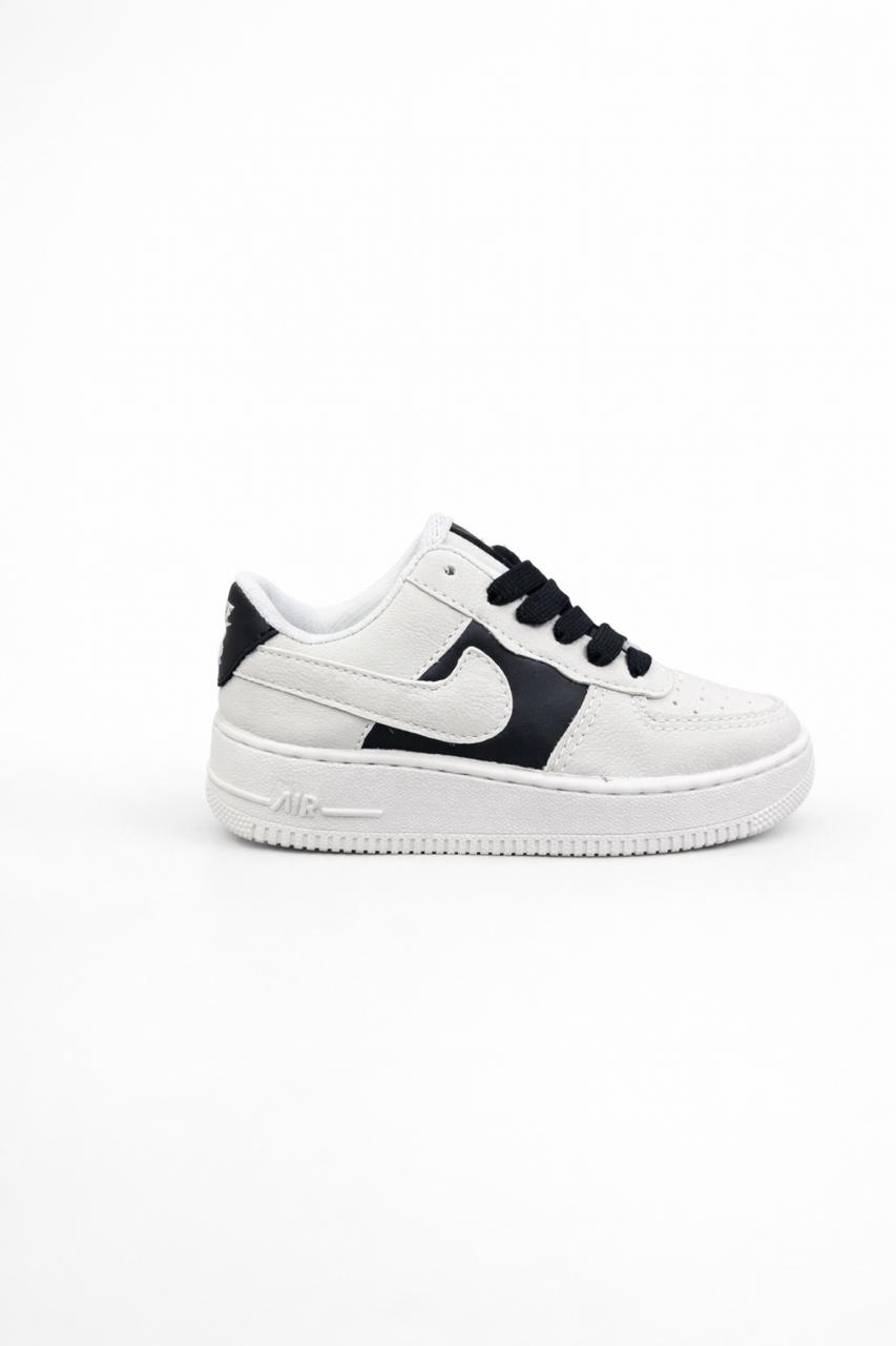 Nike Air Force Branco Preto Infantil 