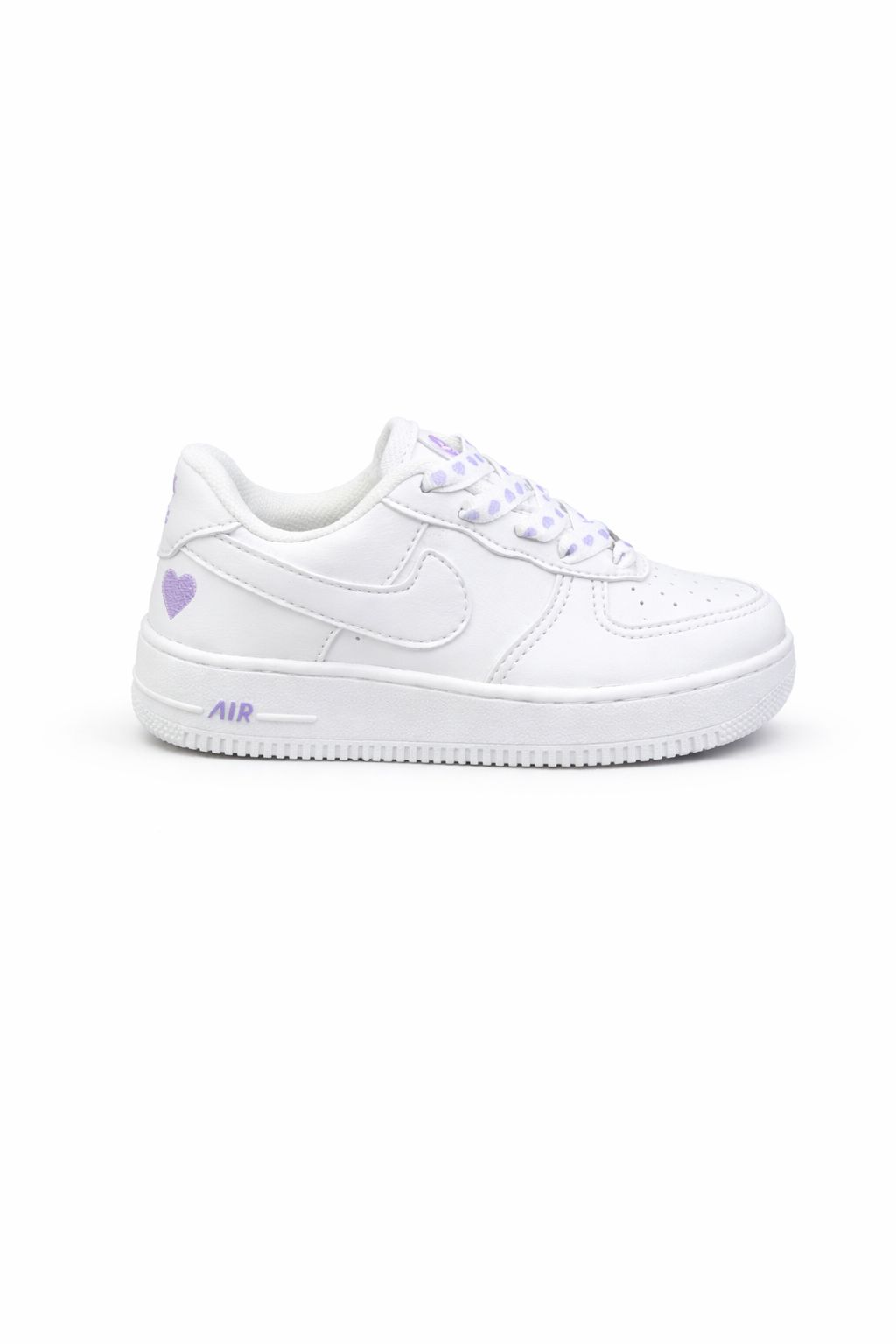 Nike Air Force de Coração Lilas Infantil