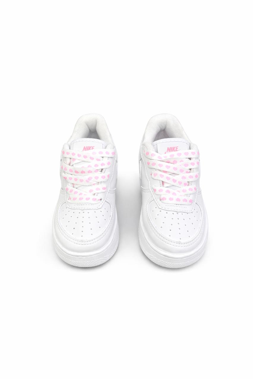 Nike Air Force de Coração Rosa Infantil