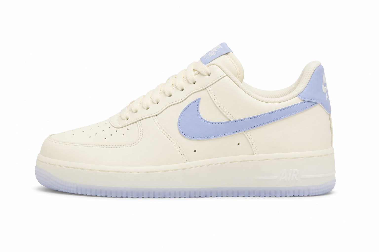 Nike Air Force Super Branco Azul Bebê