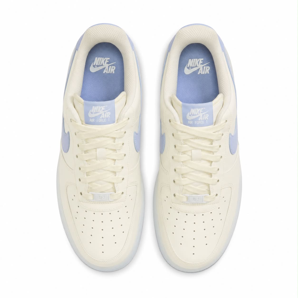 Nike Air Force Super Branco Azul Bebê
