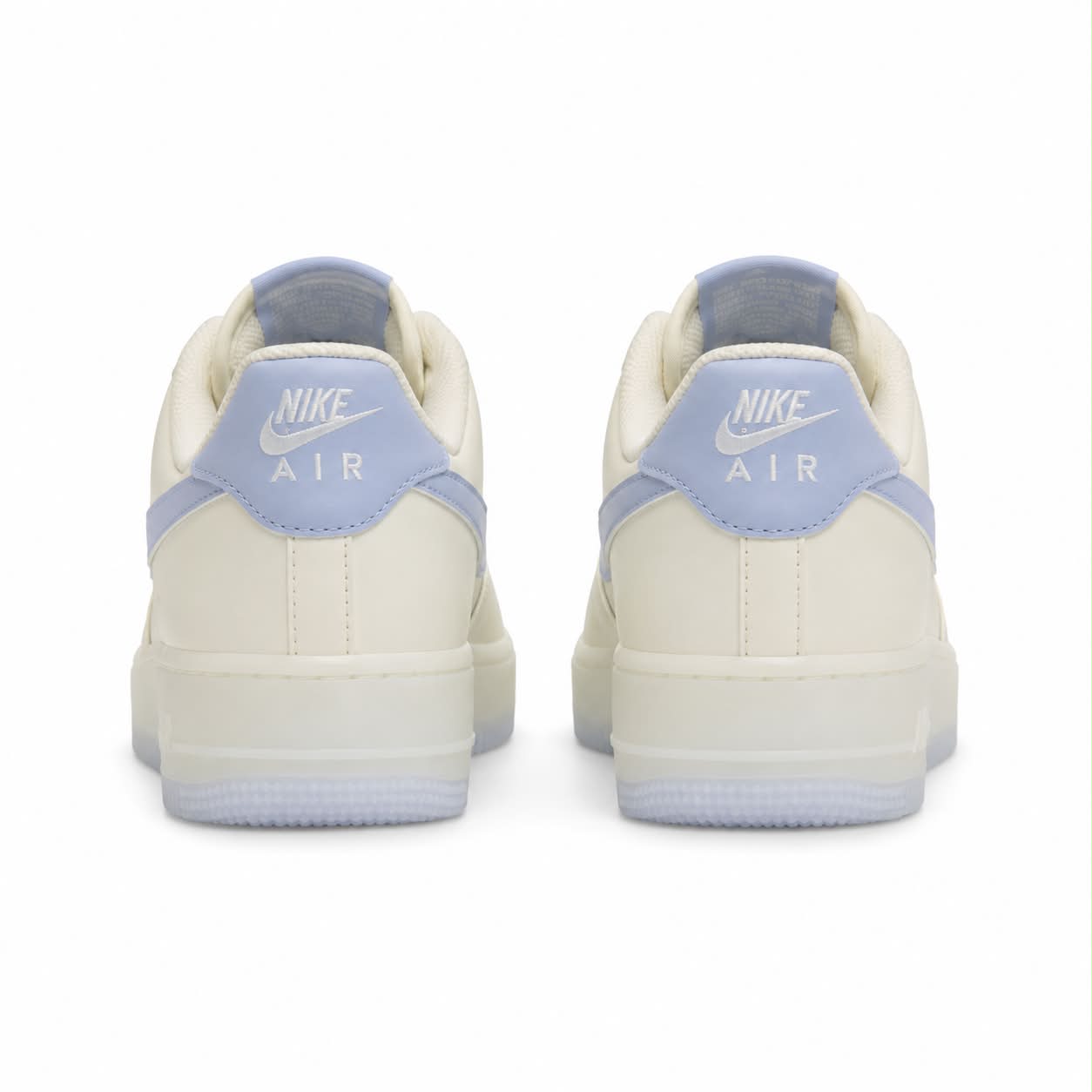 Nike Air Force Super Branco Azul Bebê