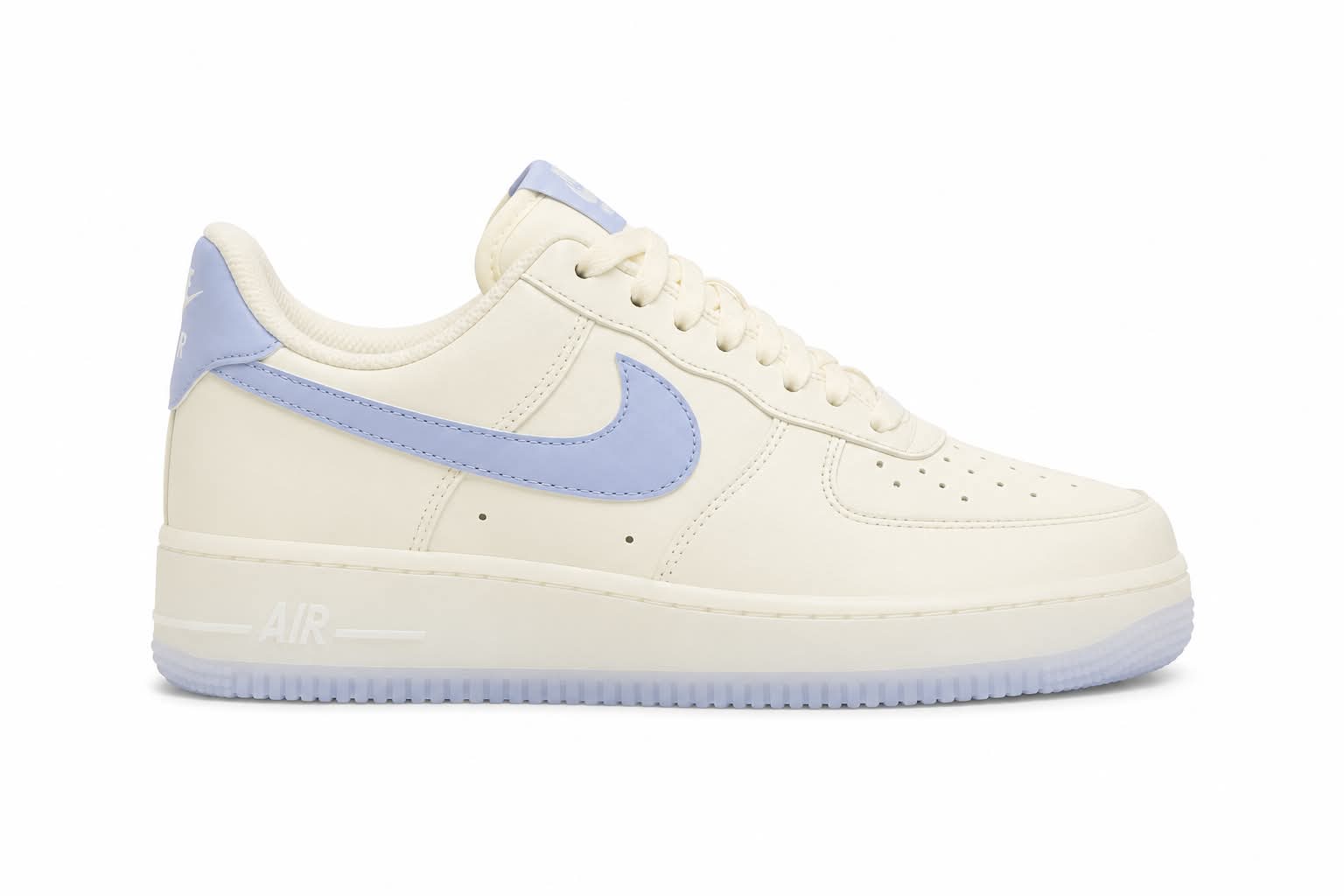 Nike Air Force Super Branco Azul Bebê