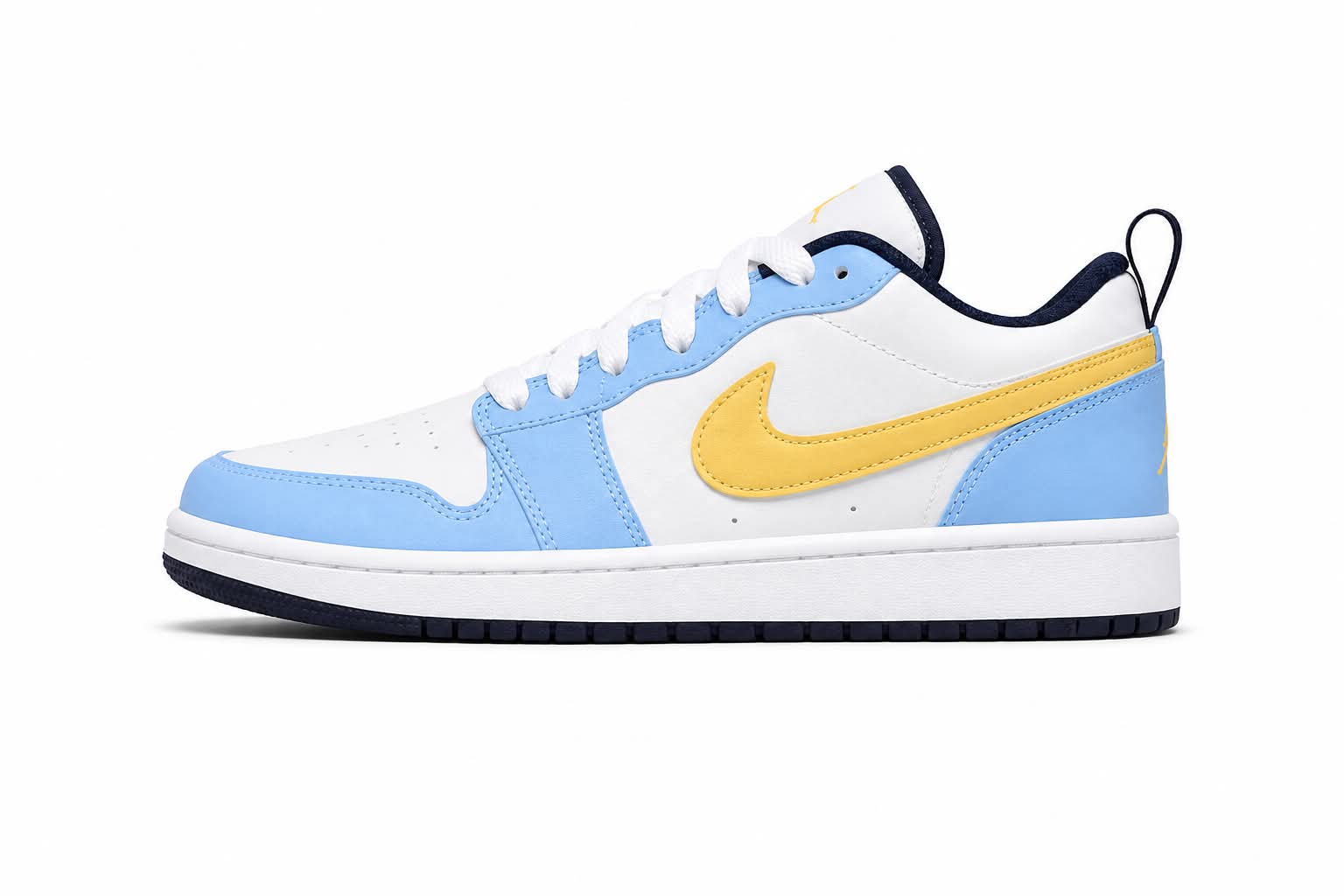 Nike Dunk Borough Branco Azul Bebê e Amarelo