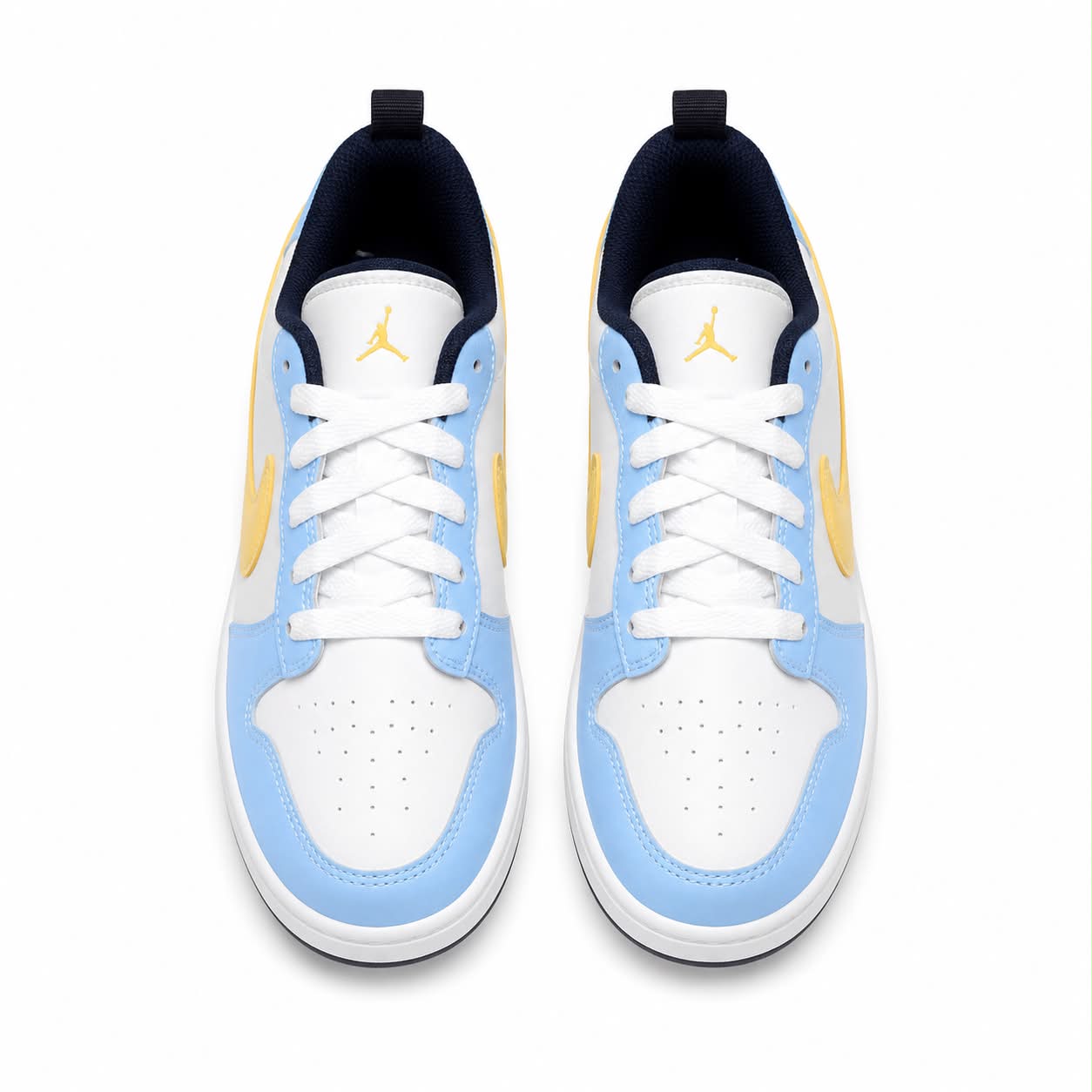 Nike Dunk Borough Branco Azul Bebê e Amarelo