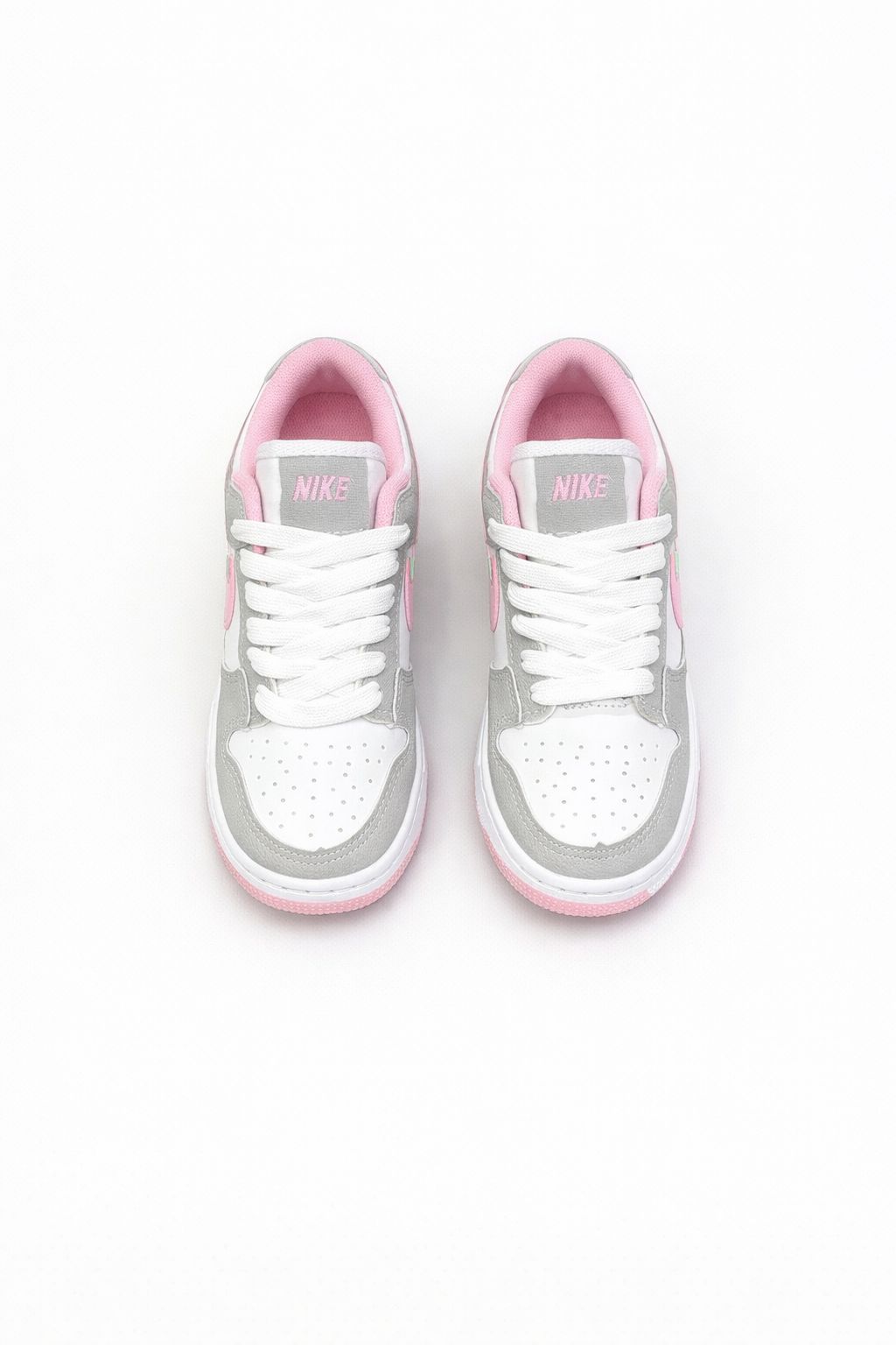 Nike Dunk Low Cinza Rosa Infantil