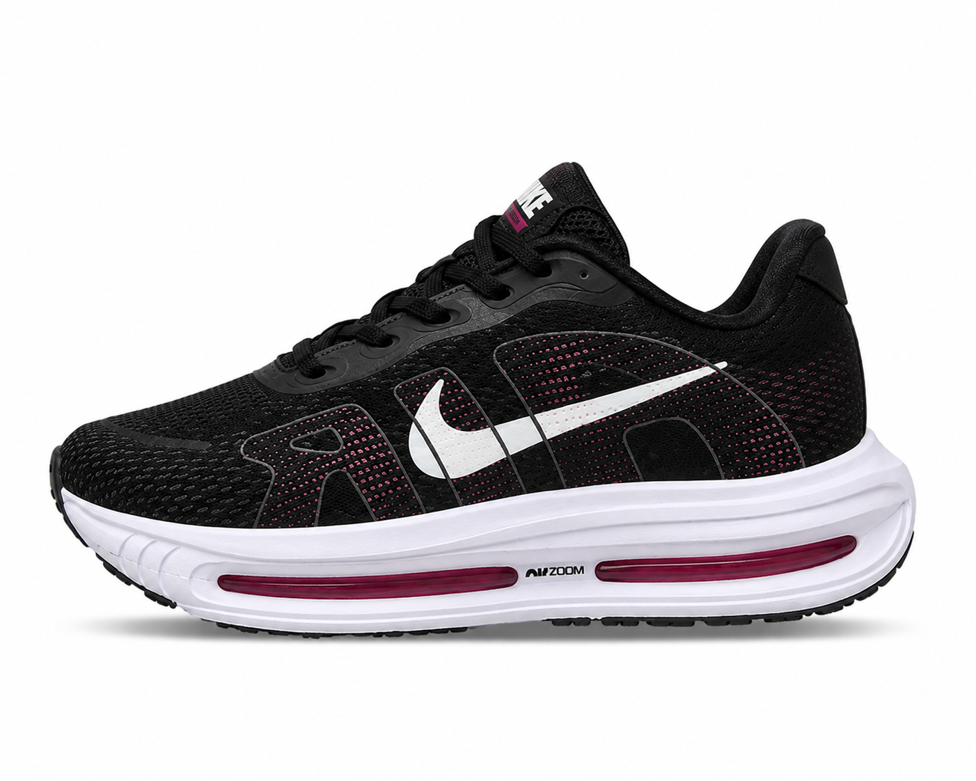 Nike Vomero Preto Branco e Rosa